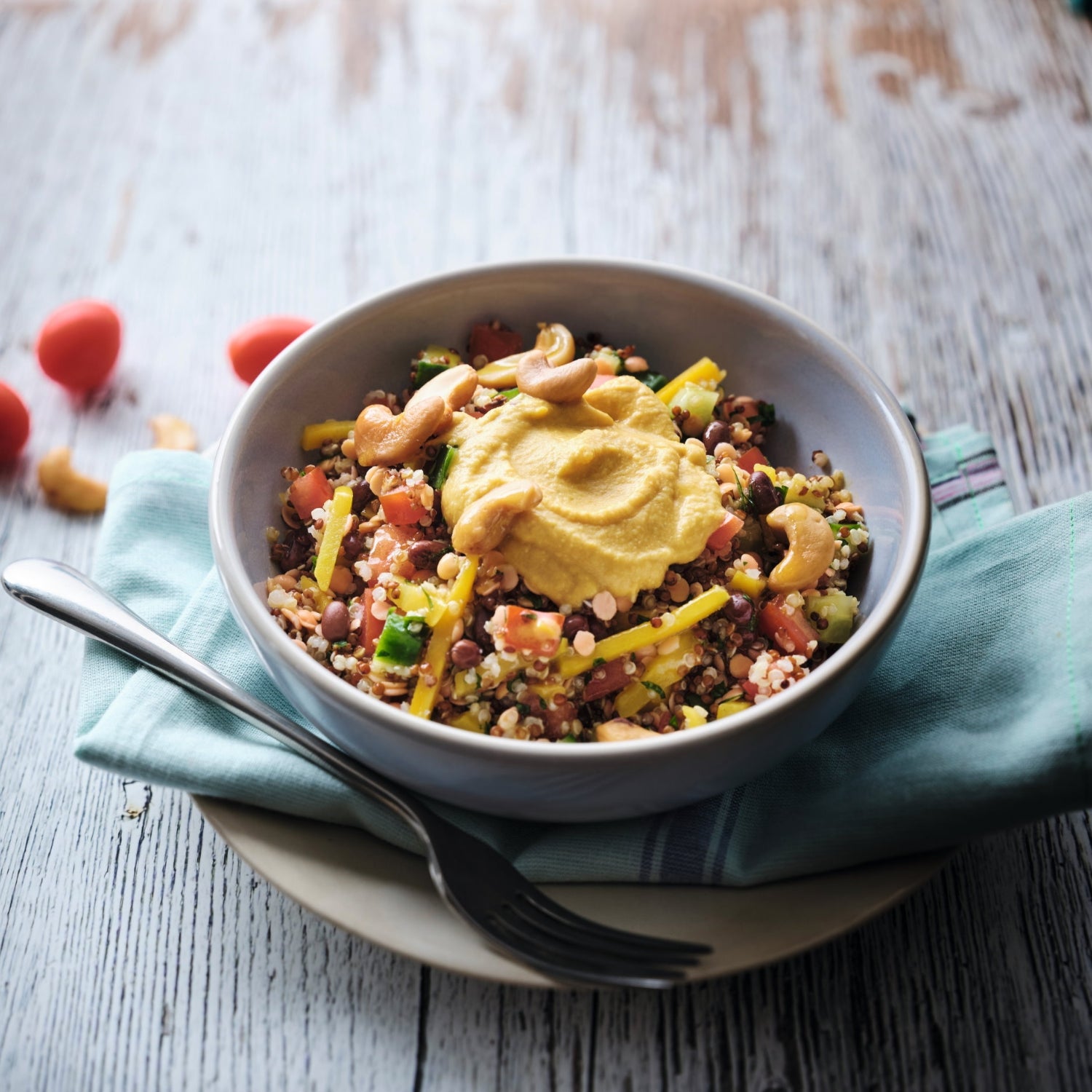 ピカール公式】赤レンズ豆、2種類のキヌア、赤インゲン豆、フムスの