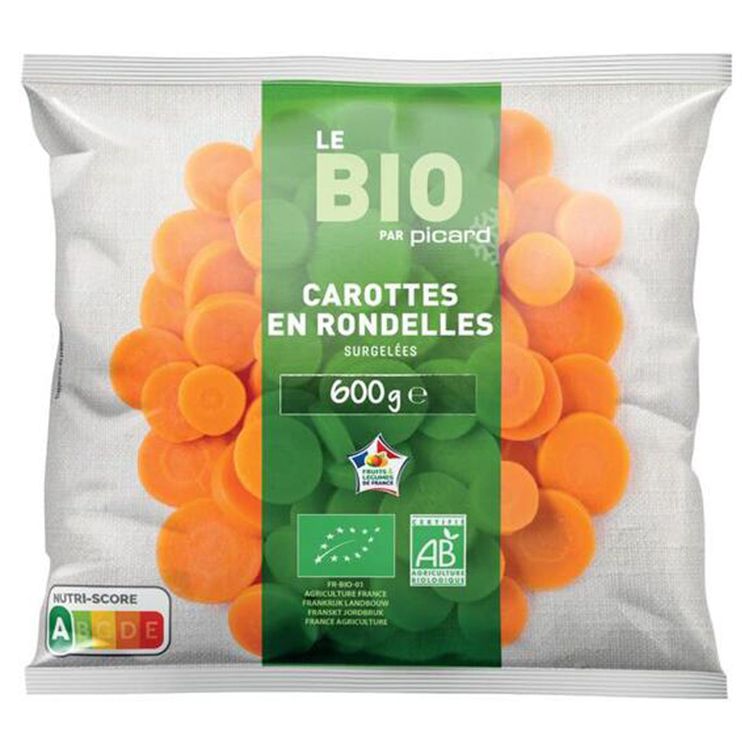 ピカール公式】BIO ニンジン（輪切り） 冷凍 600g / Carottes en
