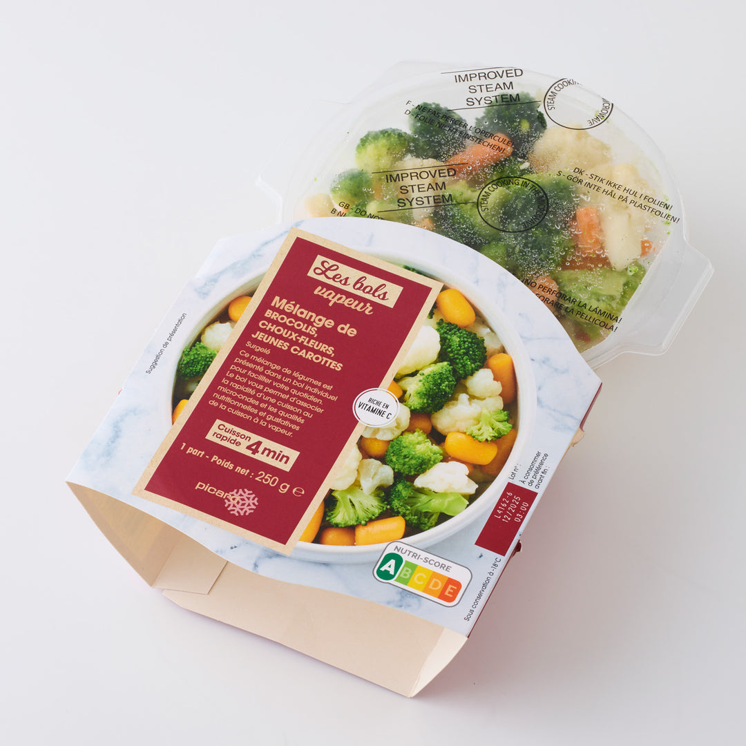 ピカール公式】カラフルサラダボール 冷凍 250g Bol vapeur brocolis