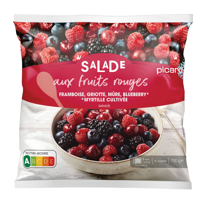 はらっぴーです。ブルーレイのみ ピカール公式】フルーツサラダ（赤いフルーツ） 冷凍 750g Salade de