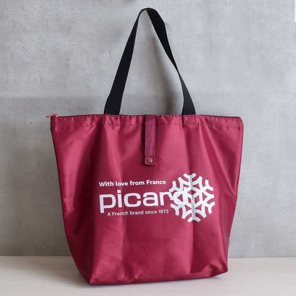 ピカール公式】折りたたみ保冷バッグ(ワインレッド) サイズ：W45 × H35