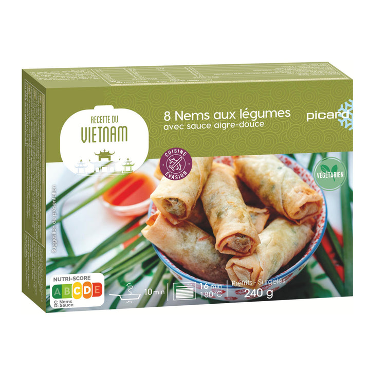 ピカール公式】ベトナム風野菜春巻き 冷凍 240g / 8 nems aux légumes