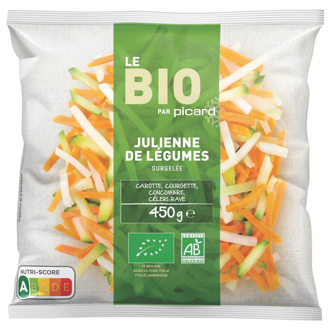 ピカール公式】BIO 4種類の千切り野菜ミックス 冷凍 450g / Julienne