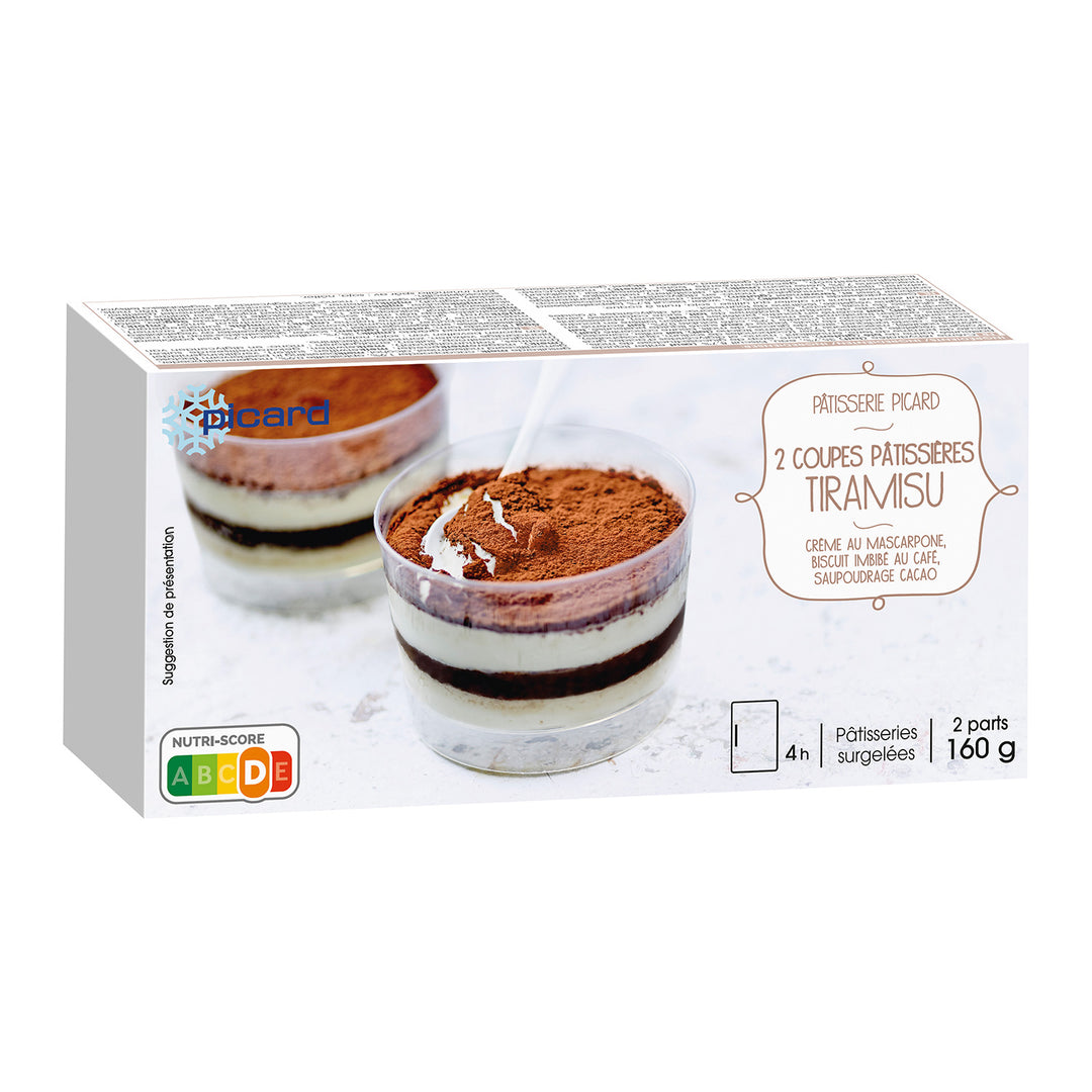 ピカール公式】ティラミスカップ 冷凍 イタリア産 2個入 2 coupes