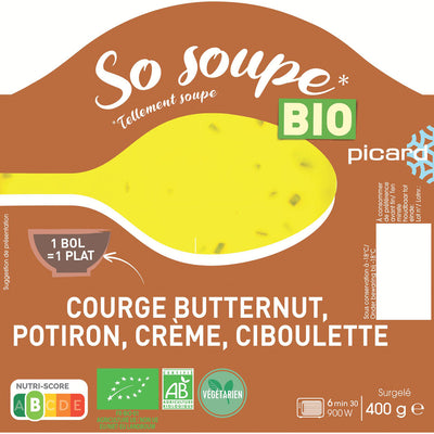 BIO 2種類のカボチャのクリームスープのパッケージ画像