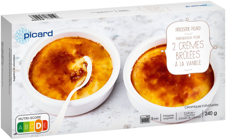 ルーラ　 ブリュレ ピカール公式】クレーム・ブリュレ 240g 2個入 / 2 crèmes brûlées à