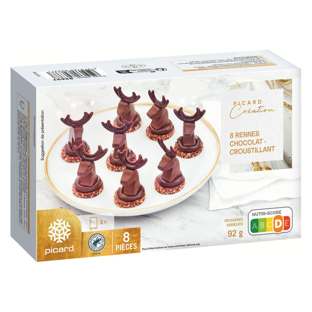ピカール公式】小さなトナカイ 冷凍 / 8 rennes chocolat croustillant