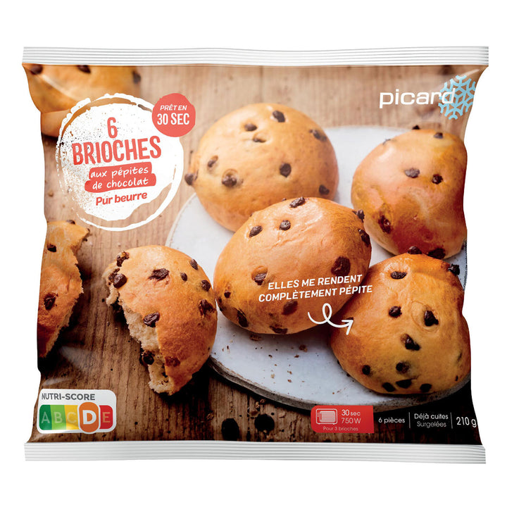 ピカール公式】チョコチップのブリオッシュ 冷凍 6個入 / 6 brioches
