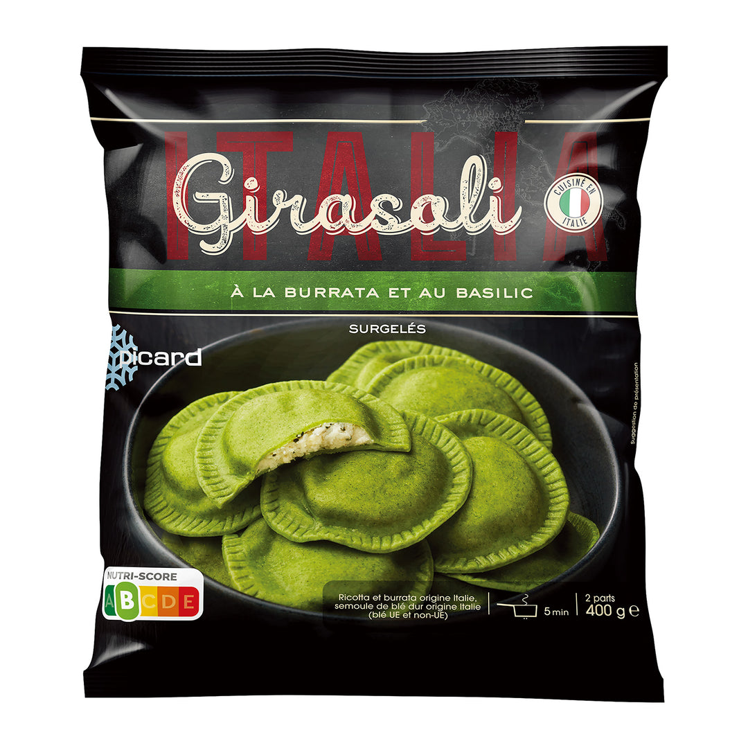 ピカール公式】ブッラータとバジルのラビオリ・ジラソーリ冷凍 400g