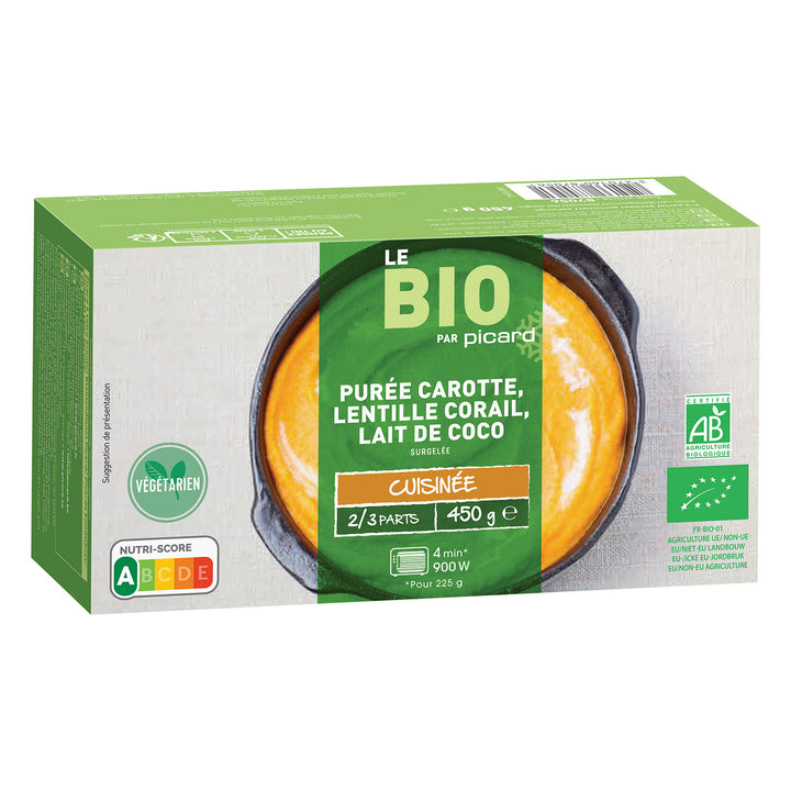 ピカール公式】BIO ニンジン、レンズ豆、ココナッツミルクのピューレ