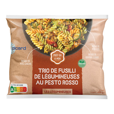 3種類の豆粉のフジッリ ペストロッソソース