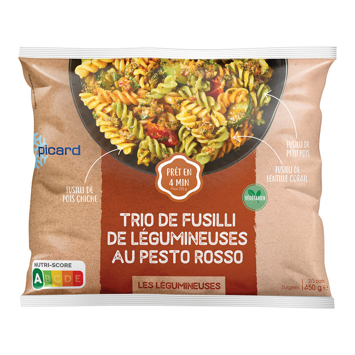 ピカール公式】3種類の豆粉のフジッリ ペストロッソソース 冷凍 450g
