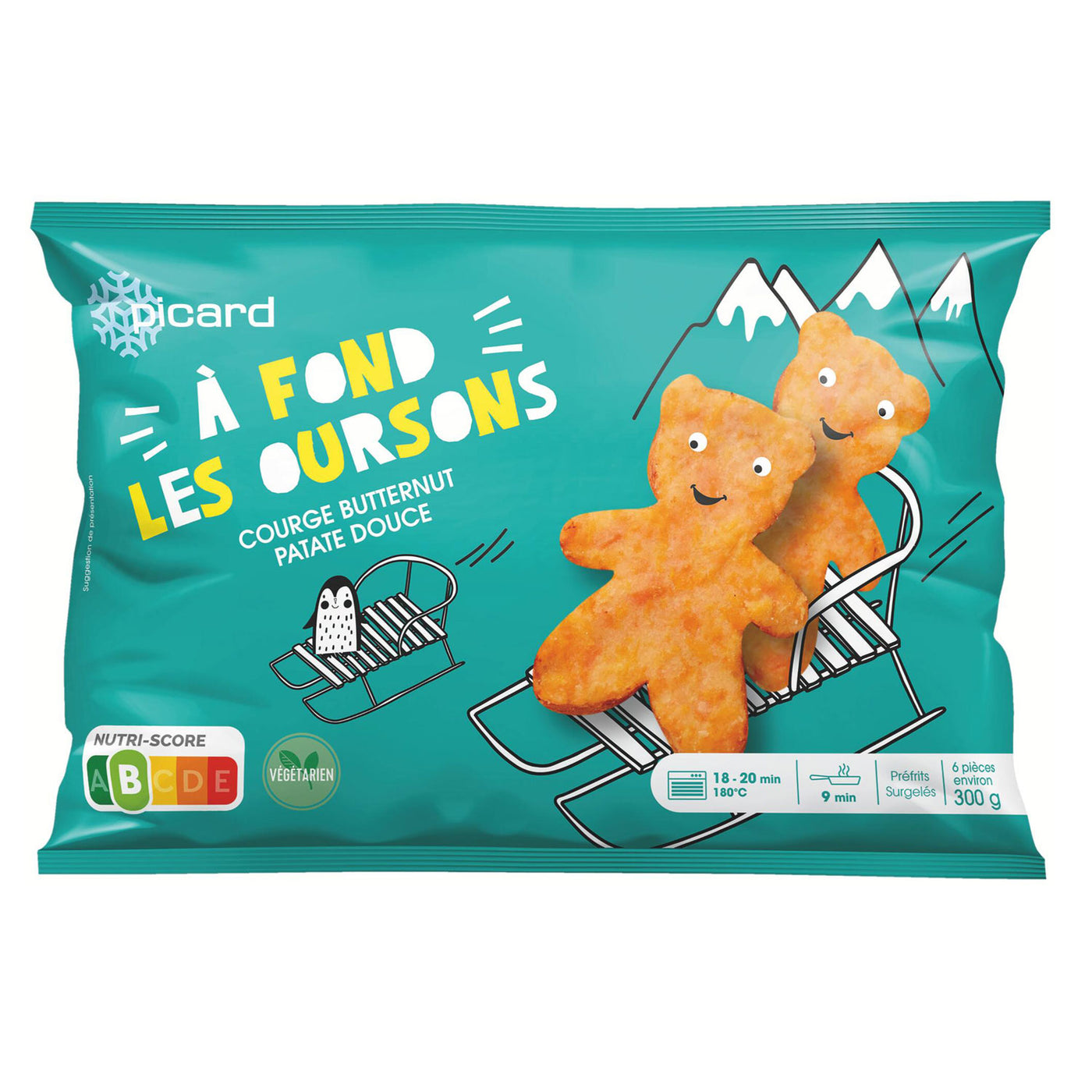ピカール公式】クマのフリット（カボチャとサツマイモ） 冷凍 300g / A