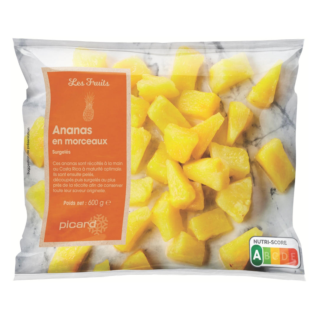 ピカール公式】パイナップル（角切り） 冷凍 コスタリカ産 600g Ananas