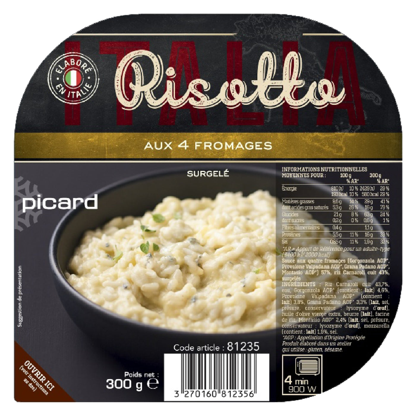 ４種類のチーズのリゾット　–　Shop　Picard(ピカール)冷凍食品　Online